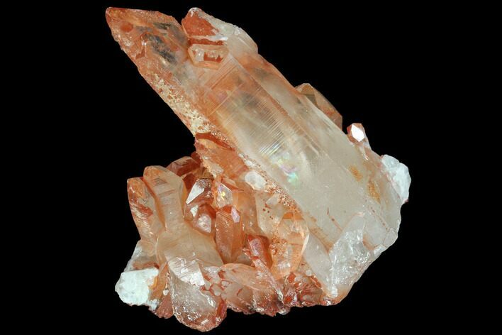 Natural, Red Quartz Crystal Cluster - Morocco #88905
